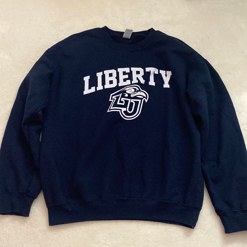 Navy Liberty University Crewneck